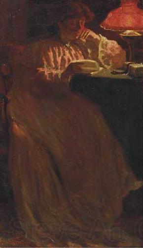 Pier Leone Ghezzi Woman reading by lamp light